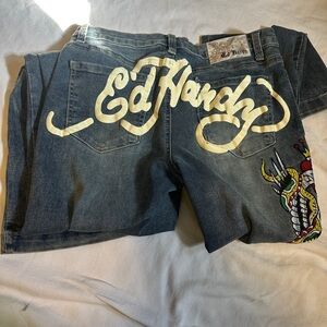 Ed Hardy Mid rise Flare Jeans
